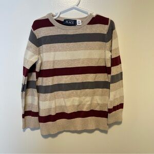 The Children's Place‎ Striped Sweater - Red, Gray, Cream boys size 5T